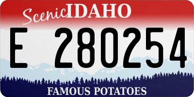 ID license plate E280254