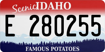 ID license plate E280255