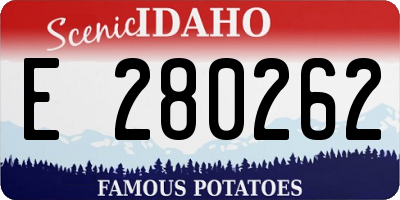 ID license plate E280262