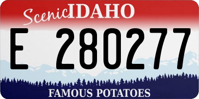 ID license plate E280277