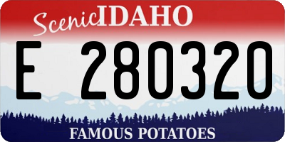 ID license plate E280320