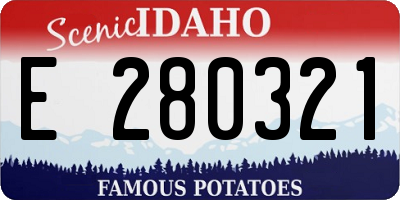 ID license plate E280321