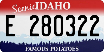 ID license plate E280322