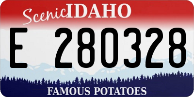 ID license plate E280328