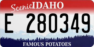 ID license plate E280349