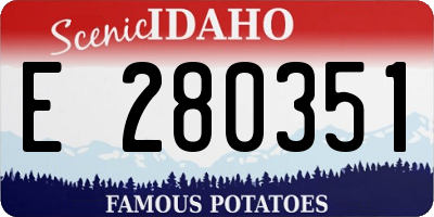 ID license plate E280351