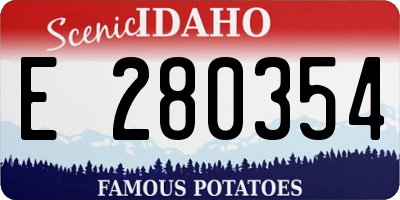 ID license plate E280354