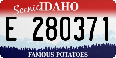 ID license plate E280371