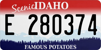 ID license plate E280374