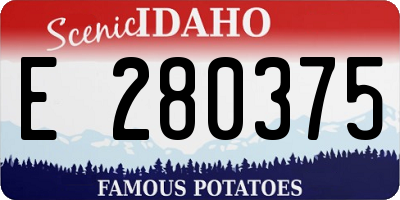 ID license plate E280375