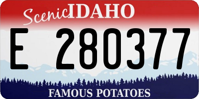ID license plate E280377