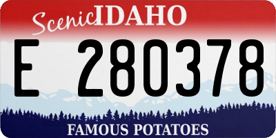 ID license plate E280378
