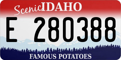 ID license plate E280388