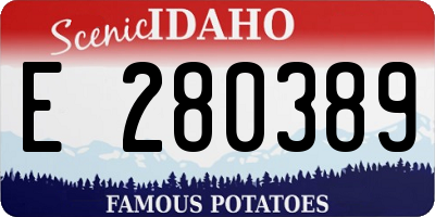 ID license plate E280389