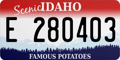ID license plate E280403