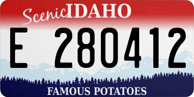 ID license plate E280412