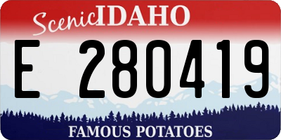 ID license plate E280419