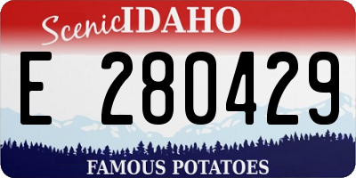 ID license plate E280429