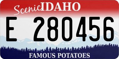 ID license plate E280456