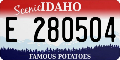 ID license plate E280504