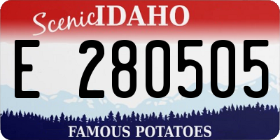 ID license plate E280505