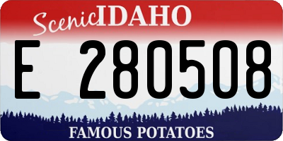 ID license plate E280508