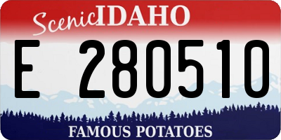 ID license plate E280510