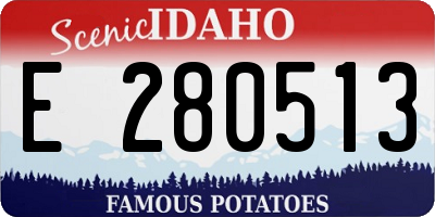 ID license plate E280513