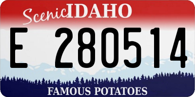 ID license plate E280514