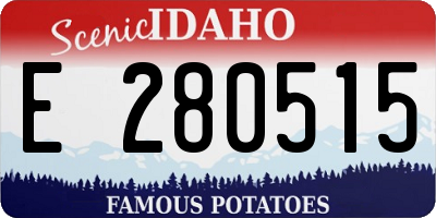 ID license plate E280515