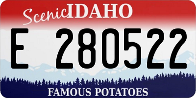 ID license plate E280522
