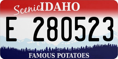 ID license plate E280523