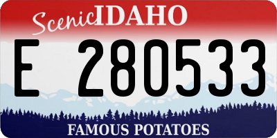 ID license plate E280533