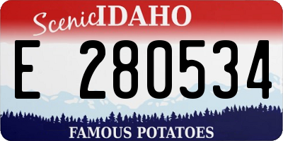 ID license plate E280534