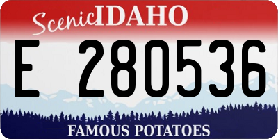 ID license plate E280536