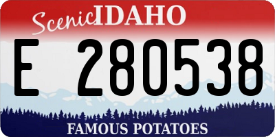 ID license plate E280538