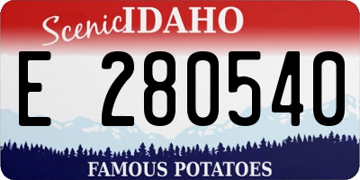 ID license plate E280540