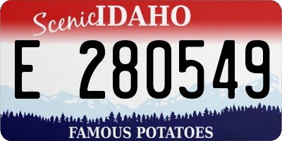 ID license plate E280549