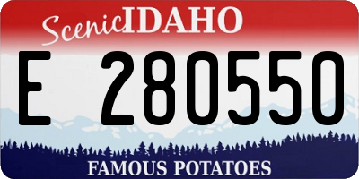 ID license plate E280550