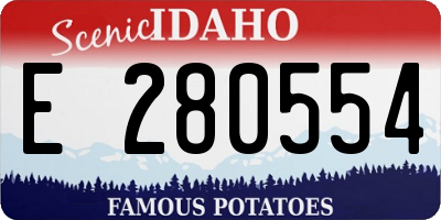 ID license plate E280554