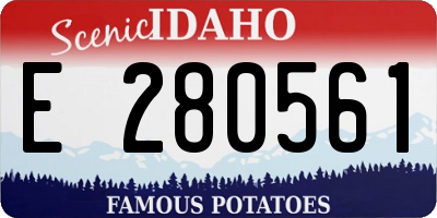ID license plate E280561