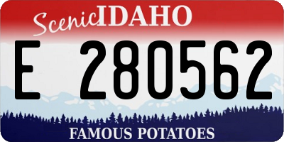 ID license plate E280562