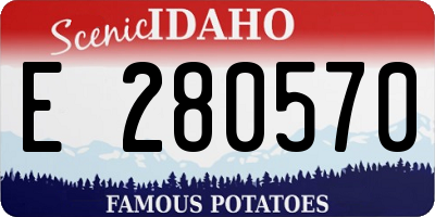 ID license plate E280570