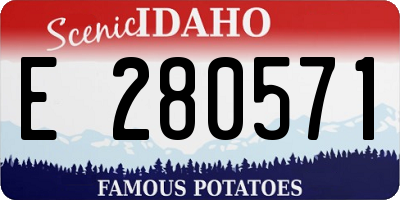 ID license plate E280571
