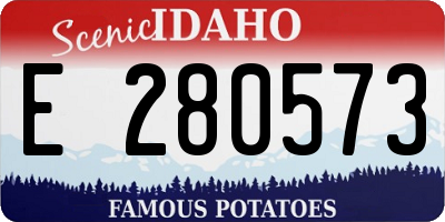 ID license plate E280573