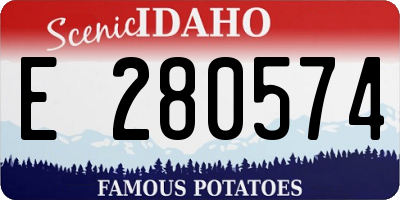 ID license plate E280574