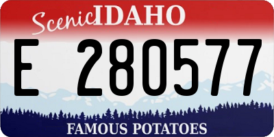 ID license plate E280577