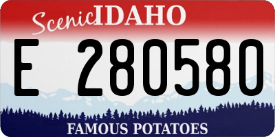 ID license plate E280580
