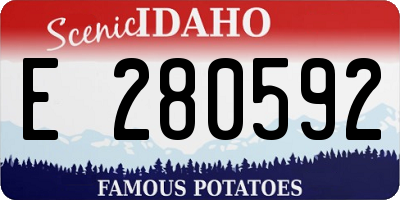 ID license plate E280592