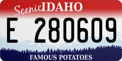 ID license plate E280609